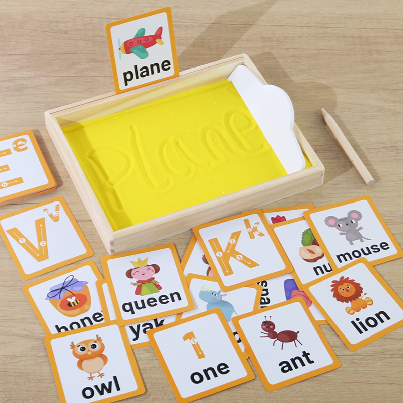 Montessori Shelf Toy - Wooden Montessori Sand Tray With Wooden
