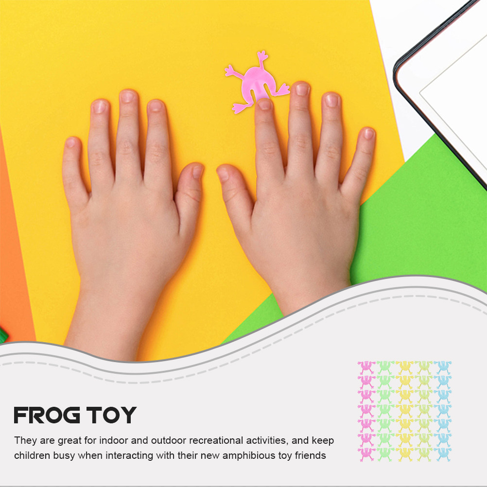 Kids Education Recreation - 140Pcs Finger Pressing Jumping Frogs Plastic