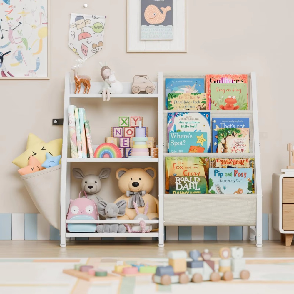 3 Tier Kids Bookshelf and Toy  - Montessori Shelf Toy ulasan dan harga