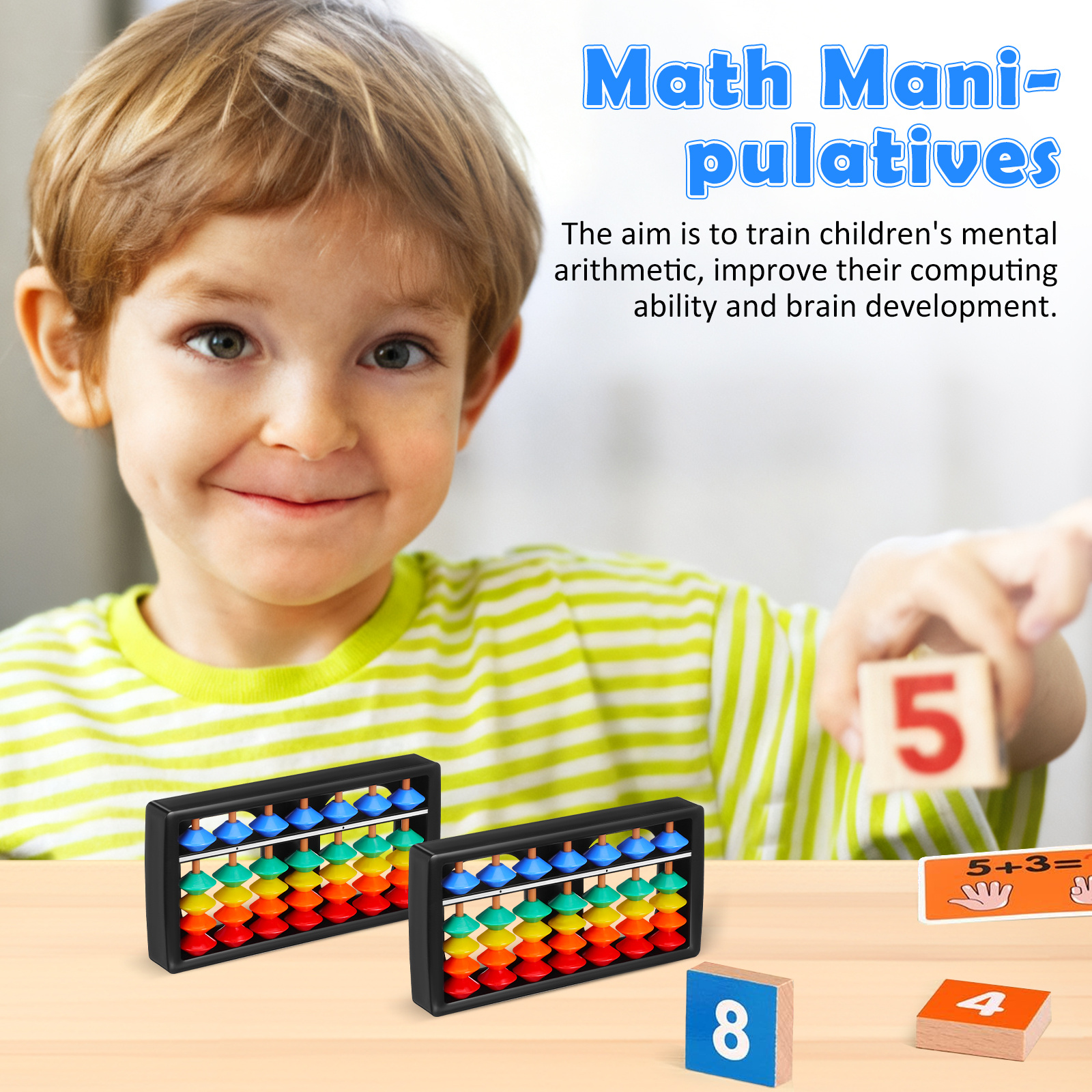 Small 7 Column Plastic Abacus  - Kids Education Calculator ulasan dan harga