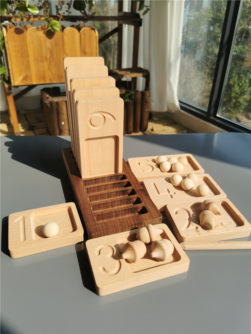 Wooden Montessori Toys Walnut  - Montessori Shelf Toy ulasan dan harga