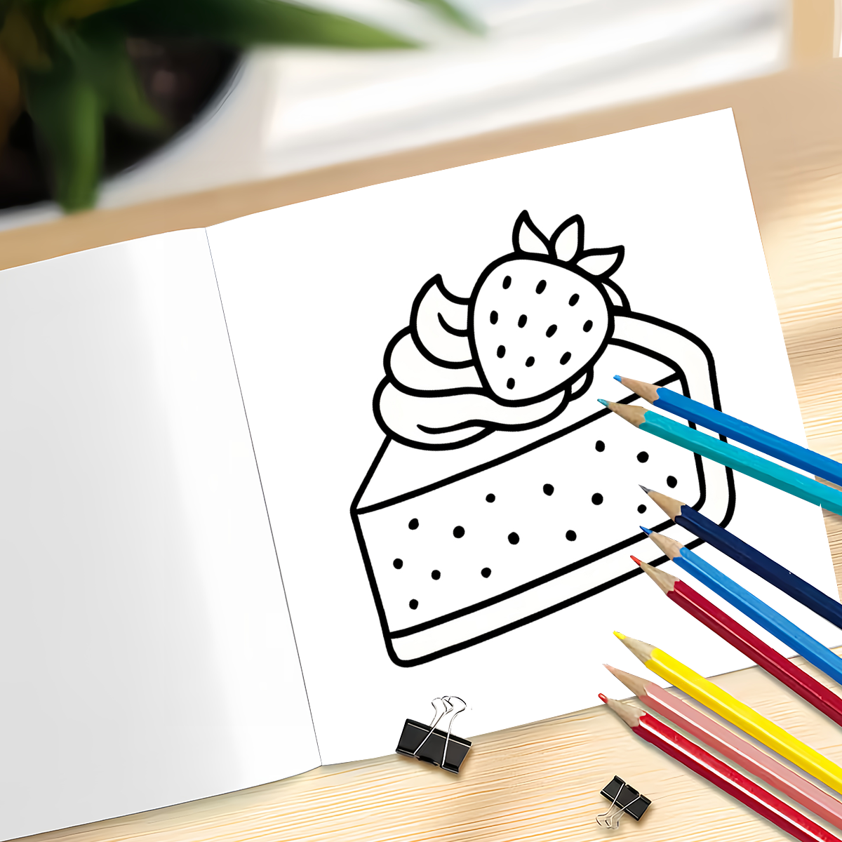 Cute Food Drink & Sweets Color - Learning Workbook Preschool ulasan dan harga