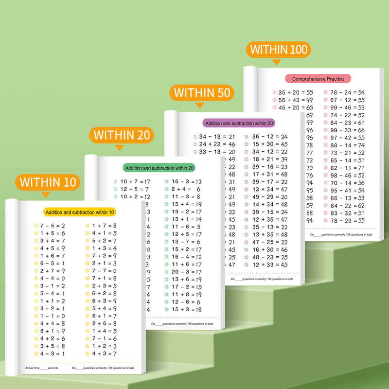 64 Pages Arithmetic Math Exerc - Kids Education Calculator ulasan dan harga