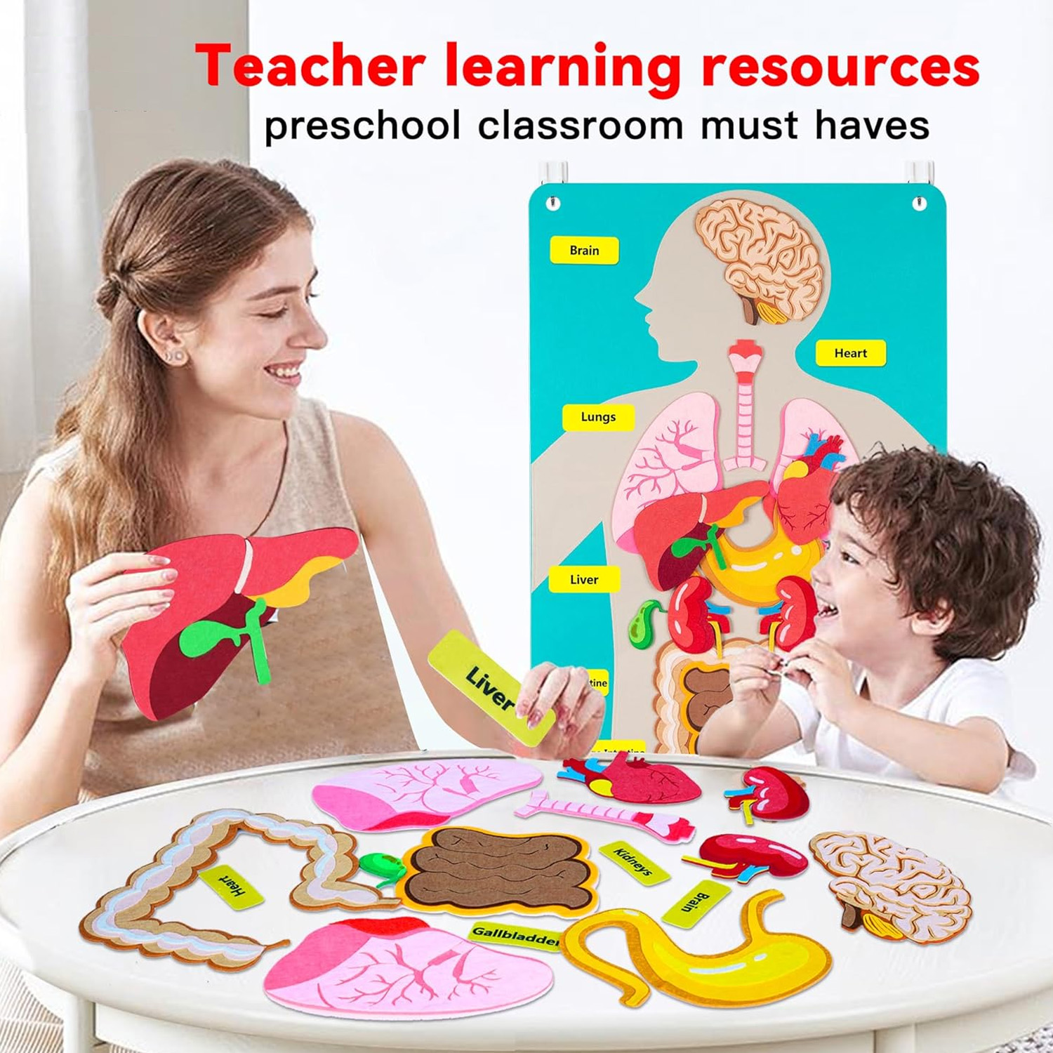 Human Body Parts Felt Board St - Human Body Puzzle ulasan dan harga