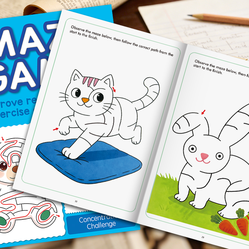 Children's Maze Book, Preschoo - Learning Workbook Preschool ulasan dan harga