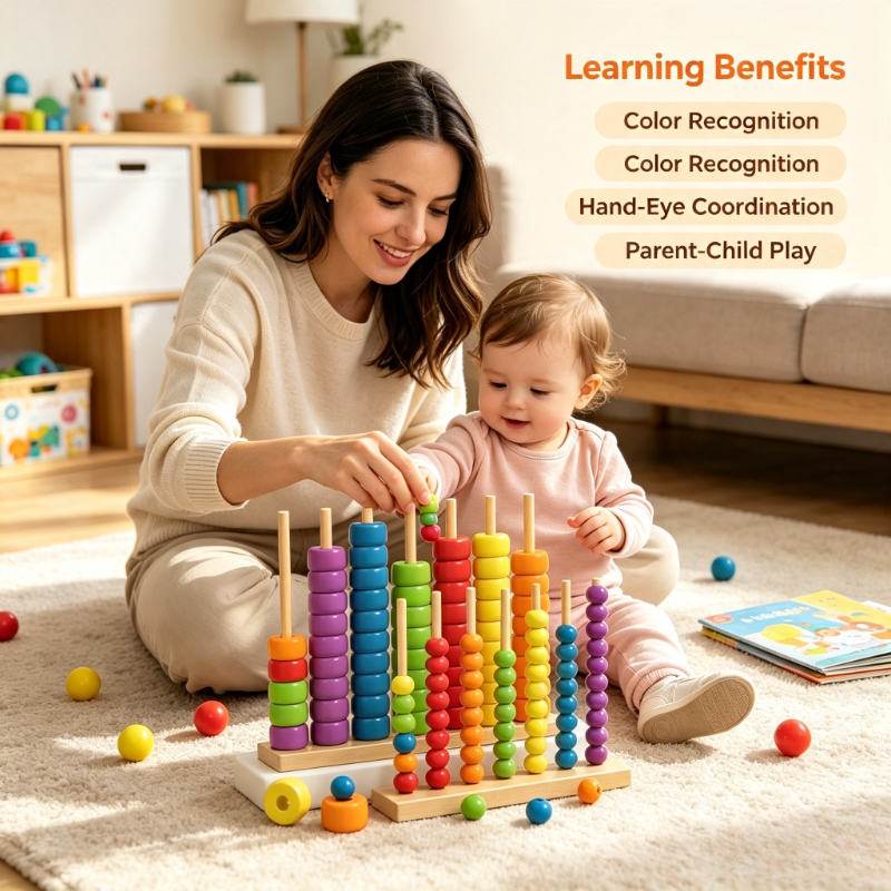 Wooden Abacus Montessori Educa - Kids Education Calculator ulasan dan harga