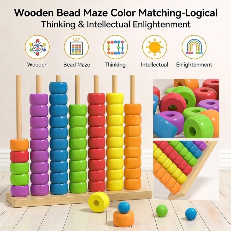 Wooden Abacus Montessori Educa - Kids Education Calculator ulasan dan harga