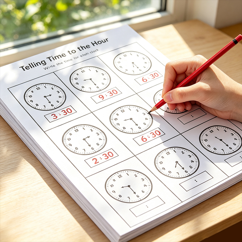 Clock Practice Workbook, Suita - Learning Workbook Preschool ulasan dan harga