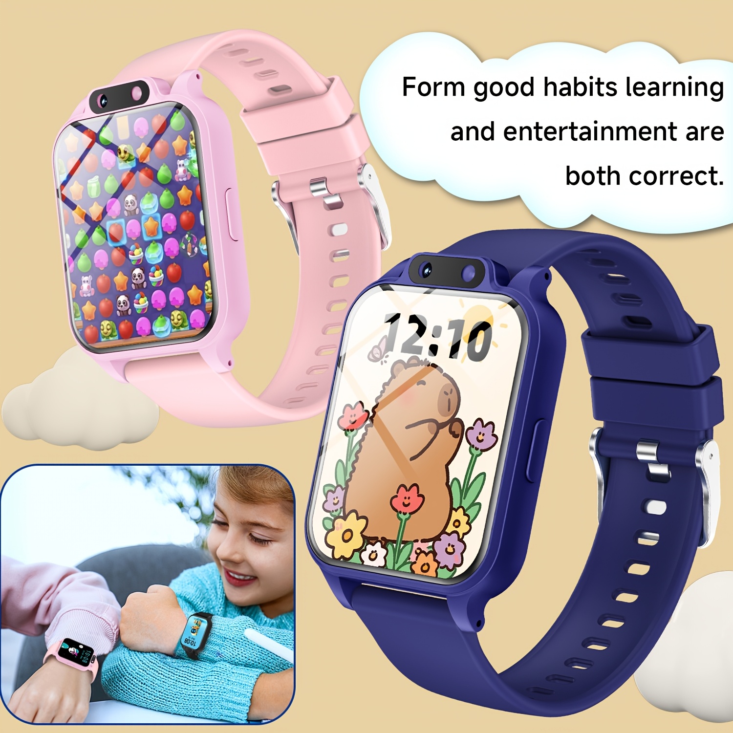 Youngsters's Smart Watch with  - Kids Education Calculator ulasan dan harga