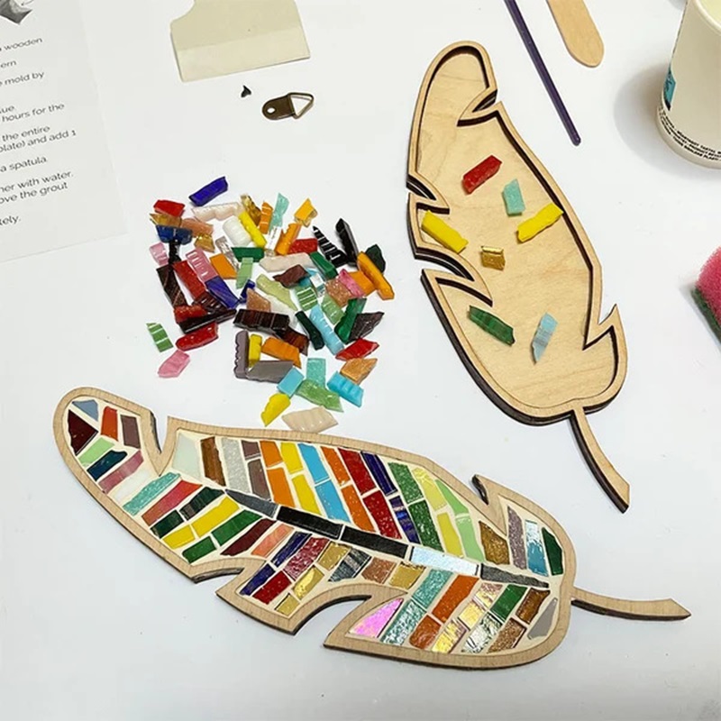 DIY Mosaic Coaster Colored Fea - Kids Home Education ulasan dan harga