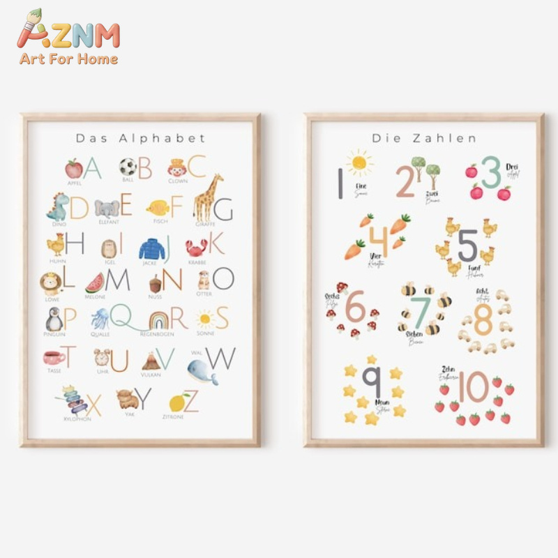 AZNM German Alphabet Numbers C - Kids Home Education ulasan dan harga