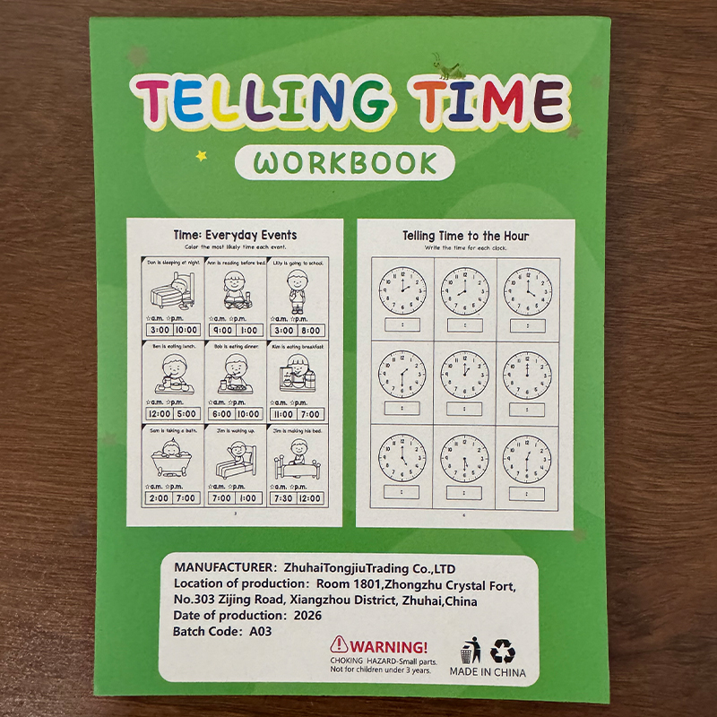 Telling Time Workbook for Kids - Learning Workbook Preschool ulasan dan harga