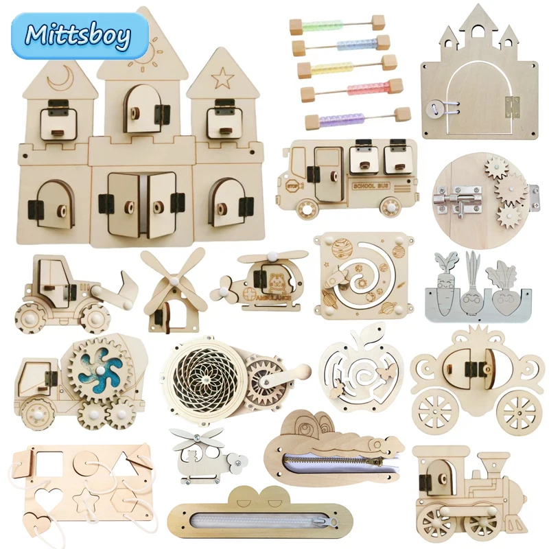 Montessori Busy Board DIY Wood - Kids Education Calculator ulasan dan harga